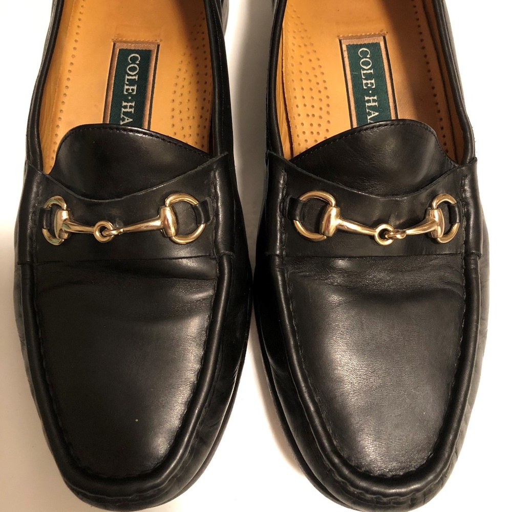 Cole Haan Black Bit Loafers Size 9.5